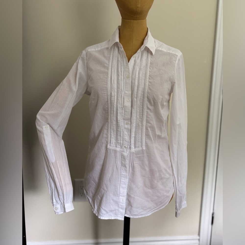 MASSIMO DUTTI women’s long sleeve button down collared shirt (S)